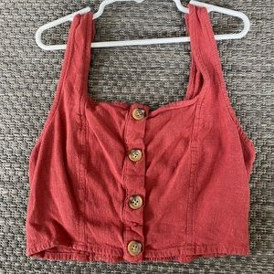 Aeropostale salmon color cropped tank size small